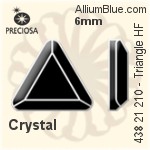 宝仕奥莎 机切Triangle Flat-Back Hot-Fix Stone (438 21 210) 6mm - 白色（镀膜）
