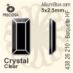 Preciosa MC Baquette Flat-Back Hot-Fix Stone (438 26 210) 4x2mm - Crystal Effect