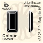 Preciosa MC Baquette Flat-Back Hot-Fix Stone (438 26 210) 5x2.5mm - Colour (Uncoated)