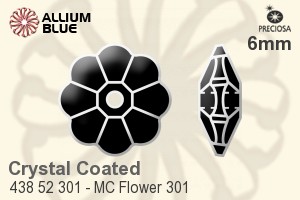 宝仕奥莎 机切Flower 301 手缝石 (438 52 301) 6mm - 白色（镀膜） 无水银底