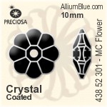 Preciosa MC Flower 301 Sew-on Stone (438 52 301) 12mm - Crystal (Coated) With Silver Foiling