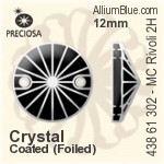 寶仕奧莎 機切衛星石 2H 手縫石 (438 61 302) 14mm - 透明白色 銀箔底