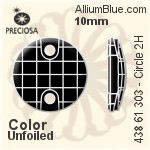 Preciosa MC Chessboard Circle 2H Sew-on Stone (438 61 303) 14mm - Crystal Effect With Dura™ Foiling