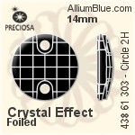 Preciosa プレシオサ MC マシーンカットChessboard Circle 2H ソーオンストーン (438 61 303) 14mm - クリスタル エフェクト 裏面Dura™フォイル