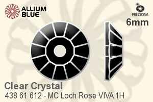 Preciosa MC Loch Rose VIVA 1H Sew-on Stone (438 61 612) 6mm - Clear Crystal Unfoiled