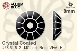 Preciosa MC Loch Rose VIVA 1H Sew-on Stone (438 61 612) 8mm - Crystal (Coated)