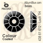 寶仕奧莎 機切Loch 玫瑰 VIVA 1H 手縫石 (438 61 612) 3mm - 顏色（塗層） 無水銀底