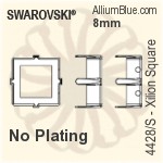 Swarovski Xilion Square Settings (4428/S) 8mm - No Plating