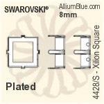 スワロフスキー XILION Squareファンシーストーン石座 (4428/S) 8mm - メッキ