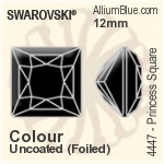 Swarovski Cushion Cut Fancy Stone (4470) 8mm - Color With Platinum Foiling