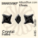 Swarovski Twister Fancy Stone (4485) 17mm - Clear Crystal With Platinum Foiling
