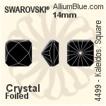 Swarovski Kaleidoscope Square Fancy Stone (4499) 14mm - Clear Crystal With Platinum Foiling