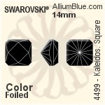 施華洛世奇 Kaleidoscope 正方形 花式石 (4499) 10mm - 白色（半塗層） 白金水銀底