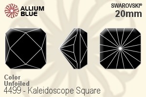 スワロフスキー Kaleidoscope Square ファンシーストーン (4499) 20mm - カラー 裏面にホイル無し