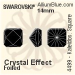 Swarovski Kaleidoscope Square Fancy Stone (4499) 14mm - Clear Crystal With Platinum Foiling