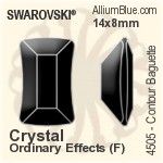 Swarovski Contour Baguette Fancy Stone (4505) 10x6mm - Colour (Uncoated) With Platinum Foiling