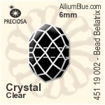 寶仕奧莎 機切串珠 Bellatrix (451 19 002) 8mm - 白色（鍍膜）