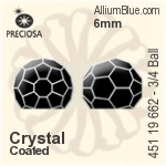 Preciosa プレシオサ MC マシーンカット3/4 Ball Regular Cut ラインストーン (451 19 662) 4mm - クリスタル 裏面アルミニウムフォイル