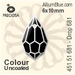 Preciosa プレシオサ MC マシーンカットDrop 681 ペンダント (451 51 681) 9x15mm - カラー