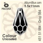 Preciosa MC Drop 984 Pendant (451 51 984) 5.5x11mm - Colour (Uncoated)