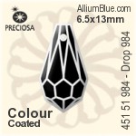 Preciosa MC Drop 984 Pendant (451 51 984) 5.5x11mm - Clear Crystal