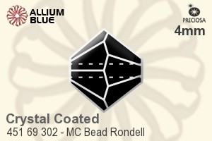 PRECIOSA Rondelle Bead 4 mm crystal CaG