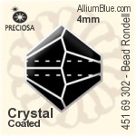 Preciosa MC Bead Rondell (451 69 302) 3.6x4mm - Crystal Effect