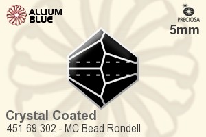 PRECIOSA Rondelle Bead 5 mm crystal Hon
