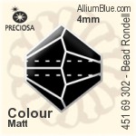 Preciosa MC Bead Rondell (451 69 302) 4mm - Colour (Matt)