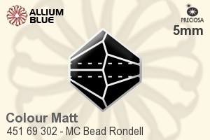 PRECIOSA Rondelle Bead 5 mm sapphire Matt
