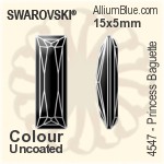スワロフスキー Pear-shaped (TC) ファンシーストーン (4300/2) 10x6mm - カラー（コーティングなし） ゴールドフォイル