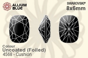 Swarovski Cushion Fancy Stone (4568) 8x6mm - Color With Platinum Foiling