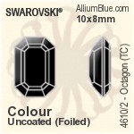 Swarovski Pear-shaped (TC) Fancy Stone (4300/2) 8x4.8mm - Colour (Uncoated) With Green Gold Foiling