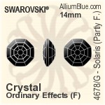 施华洛世奇 Solaris (局部磨砂) 花式石 (4678/G) 23mm - 白色（半涂层） 白金水银底