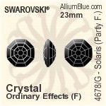 スワロフスキー Solaris (Partly Frosted) ファンシーストーン (4678/G) 23mm - クリスタル エフェクト 裏面プラチナフォイル