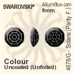 施華洛世奇 Solaris (局部磨砂) 花式石 (4678/G) 8mm - 顏色 無水銀底