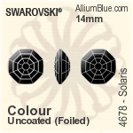 施華洛世奇 Solaris 花式石 (4678) 8mm - 白色（半塗層） 白金水銀底