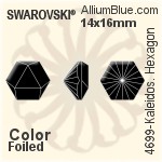 Swarovski Kaleidoscope Hexagon Fancy Stone (4699) 9.4x10.8mm - Crystal Effect With Platinum Foiling