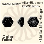 施華洛世奇 Kaleidoscope Hexagon 花式石 (4699) 20x22.9mm - 白色（半塗層） 無水銀底