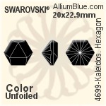 スワロフスキー Kaleidoscope Hexagon ファンシーストーン (4699) 20x22.9mm - カラー 裏面にホイル無し