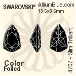 Swarovski Slim Trilliant Fancy Stone (4707) 18.7x11.8mm - Crystal Effect Unfoiled