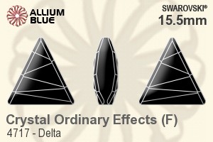 スワロフスキー Delta ファンシーストーン (4717) 15.5mm - クリスタル エフェクト 裏面プラチナフォイル