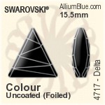 施华洛世奇 三角形 花式石 (4717) 15.5mm - 透明白色 白金水银底