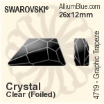 Swarovski Graphic Trapeze Fancy Stone (4719) 19x9mm - Colour (Half Coated) Unfoiled