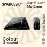 Swarovski Graphic Trapeze Fancy Stone (4719) 26x12mm - Crystal (Ordinary Effects) With Platinum Foiling