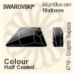 Swarovski Graphic Trapeze Fancy Stone (4719) 26x12mm - Colour (Uncoated) With Platinum Foiling