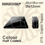 Swarovski Graphic Trapeze Fancy Stone (4719) 26x12mm - Clear Crystal With Platinum Foiling