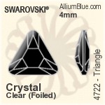 施華洛世奇XILION施亮正方形 花式石 (4428) 3mm - 透明白色 白金水銀底