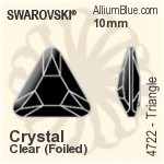 Swarovski Triangle Fancy Stone (4722) 10mm - Clear Crystal With Platinum Foiling