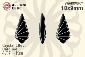 Swarovski Kite Fancy Stone (4731) 18x9mm - Crystal Effect Unfoiled